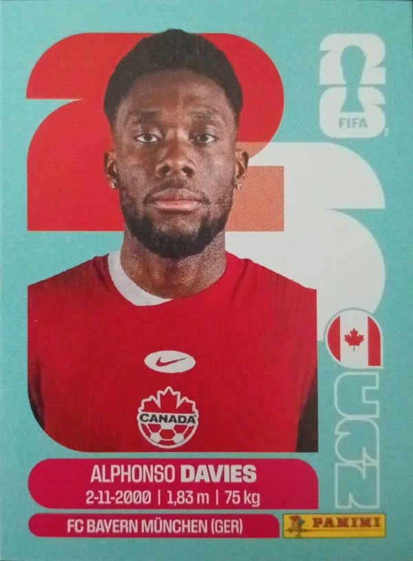 #CAN 3: Alphonso Davies (Canada) - Panini FIFA World Cup 2026 Canada, USA, Mexico. Standaard Editie
