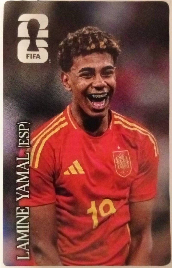 #CC 1: Lamine Yamal (Spain) - Panini FIFA World Cup 2026 Canada, USA, Mexico. Standaard Editie