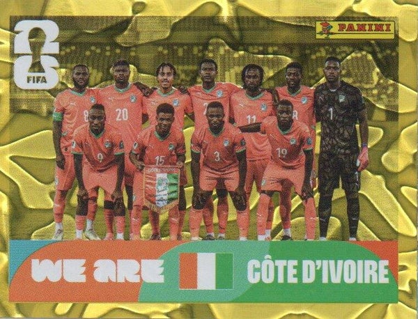 #CIV 13: Teamfoto (Ivory Coast) - Panini FIFA World Cup 2026 Canada, USA, Mexico. Gold Flood Crumple Editie