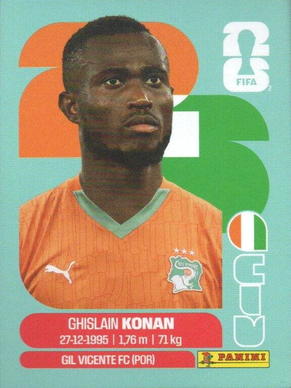 #CIV 3: Ghislain Konan (Ivory Coast) - Panini FIFA World Cup 2026 Canada, USA, Mexico. Standaard Editie