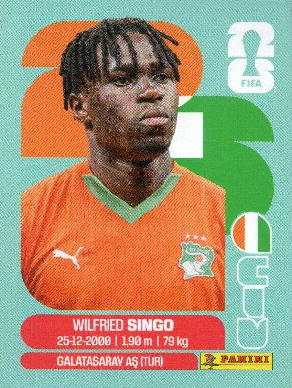 #CIV 4: Wilfried Singo (Ivory Coast) - Panini FIFA World Cup 2026 Canada, USA, Mexico. Standaard Editie