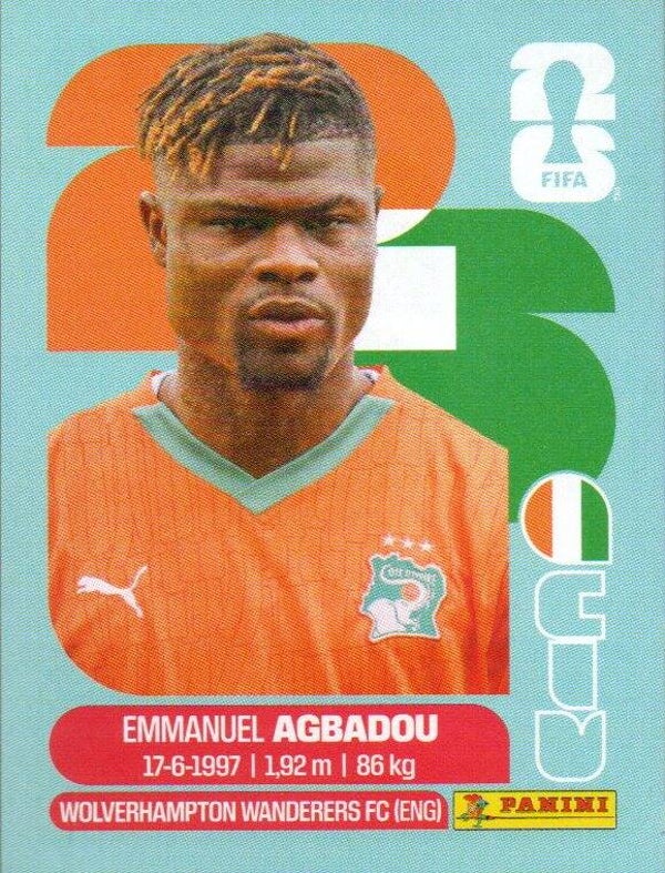 #CIV 8: Emmanuel Agbadou (Ivory Coast) - Panini FIFA World Cup 2026 Canada, USA, Mexico. Standaard Editie