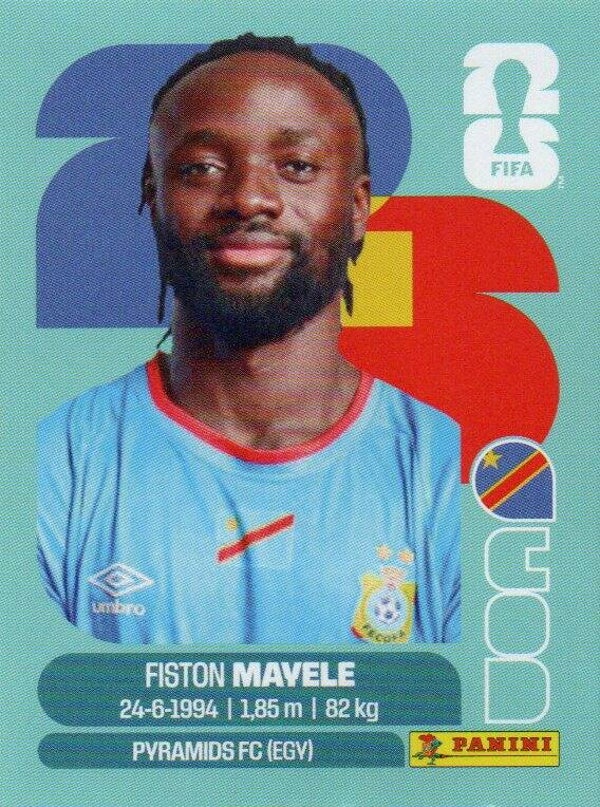 #COD 18: Fiston Mayele (Congo DR) - Panini FIFA World Cup 2026 Canada, USA, Mexico. Standaard Editie