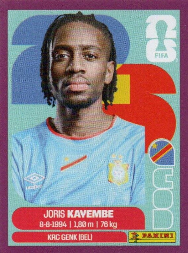 #COD 7: Joris Kayembe (Congo DR) - Panini FIFA World Cup 2026 Canada, USA, Mexico. Purple Border Parallel