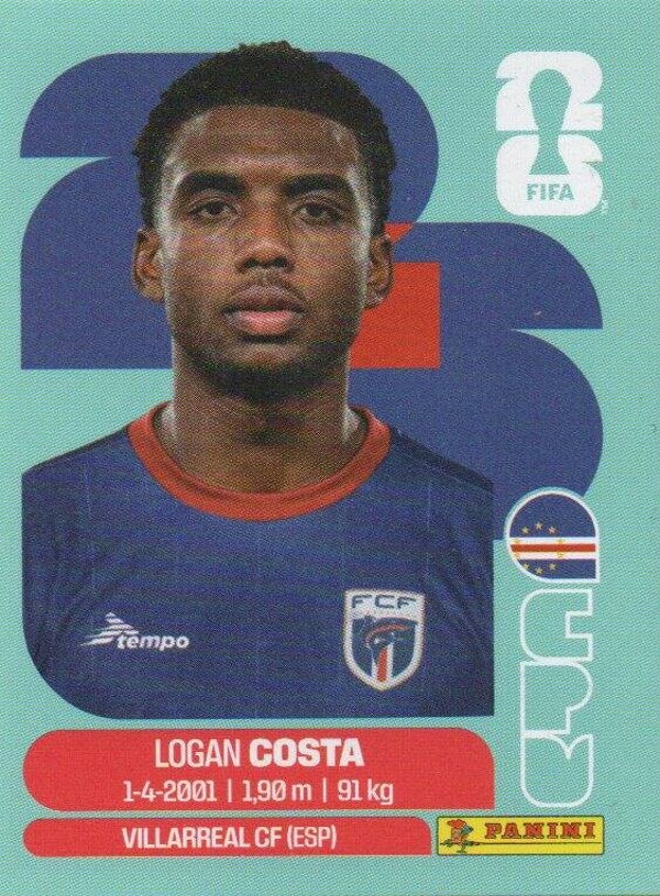 #CPV 3: Logan Costa (Cape Verde) - Panini FIFA World Cup 2026 Canada, USA, Mexico. Standaard Editie