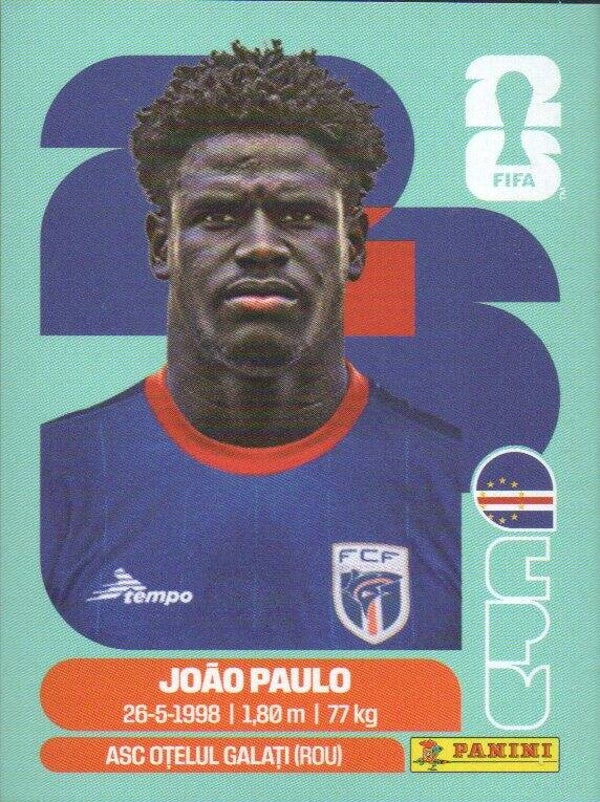 #CPV 8: João Paulo (Cape Verde) - Panini FIFA World Cup 2026 Canada, USA, Mexico. Standaard Editie