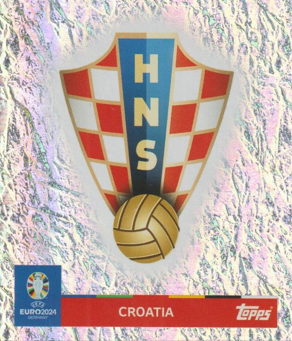 #CRO-1: EMBLEEM CROATIA FOIL - TOPPS UEFA EURO 2024 GERMANY