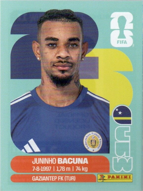 #CUW 11: Juninho Bacuna (Curaçao) - Panini FIFA World Cup 2026 Canada, USA, Mexico. Standaard Editie