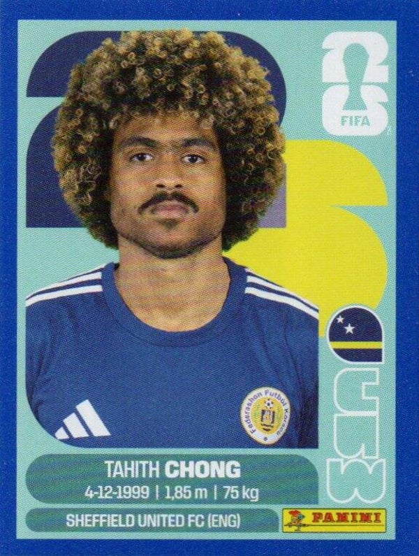 #CUW 14: Tahith Chong (Curaçao) - Panini FIFA World Cup 2026 Canada, USA, Mexico. Blue Border Parallel