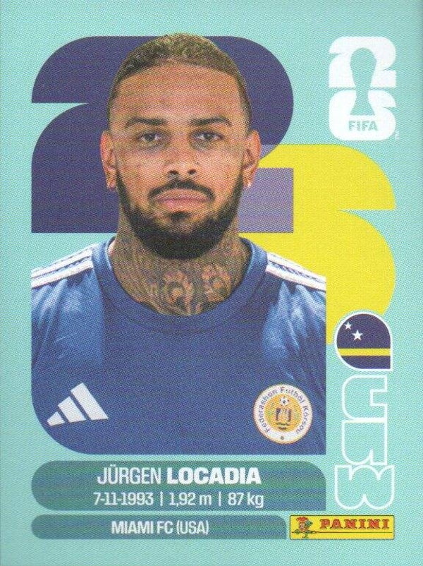 #CUW 17: Jürgen Locadia (Curaçao) - Panini FIFA World Cup 2026 Canada, USA, Mexico. Standaard Editie