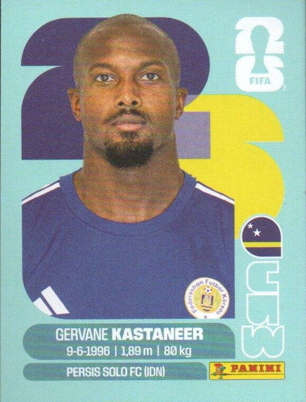 #CUW 19: Gervane Kastaneer (Curaçao) - Panini FIFA World Cup 2026 Canada, USA, Mexico. Standaard Editie
