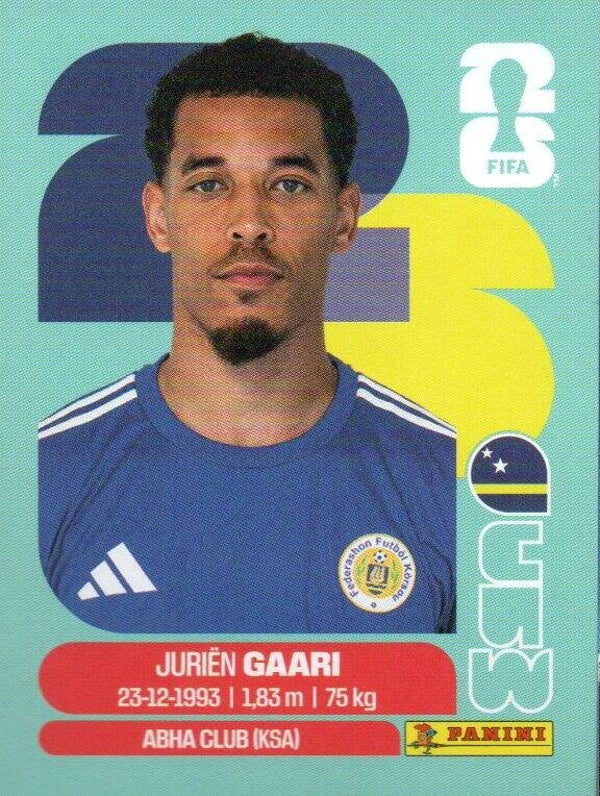 #CUW 5: Juriën Gaari (Curaçao) - Panini FIFA World Cup 2026 Canada, USA, Mexico. Standaard Editie