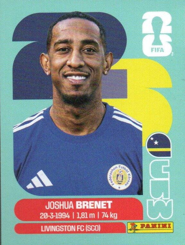 #CUW 6: Joshua Brenet (Curaçao) - Panini FIFA World Cup 2026 Canada, USA, Mexico. Standaard Editie