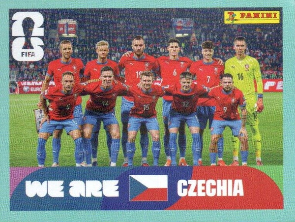 #CZE 13: Teamfoto Czechia - Panini FIFA World Cup 2026 Canada, USA, Mexico. Standaard Editie