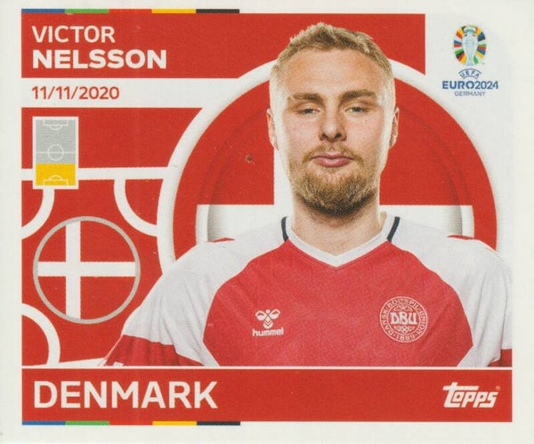 #DEN-6: VICTOR NELSSON (DENMARK) - TOPPS UEFA EURO 2024 GERMANY