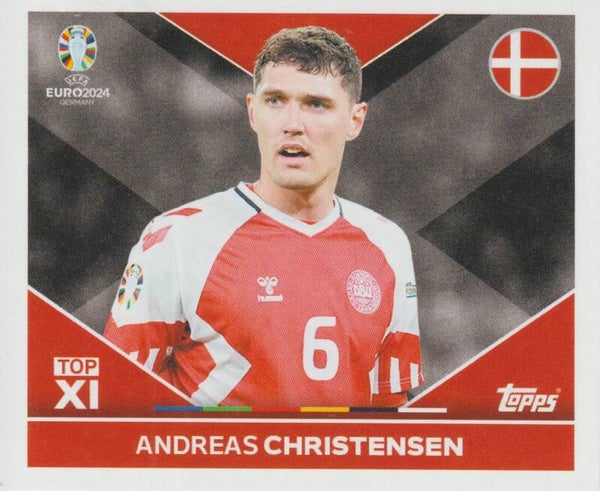 #DEN-TOP1: Andreas Christensen (Denmark) - TOPPS UEFA EURO 2024 GERMANY