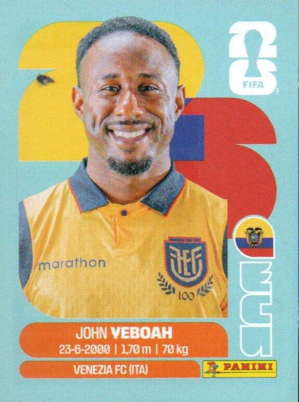 #ECU 14: John Yeboah (Ecuador) - Panini FIFA World Cup 2026 Canada, USA, Mexico. Standaard Editie
