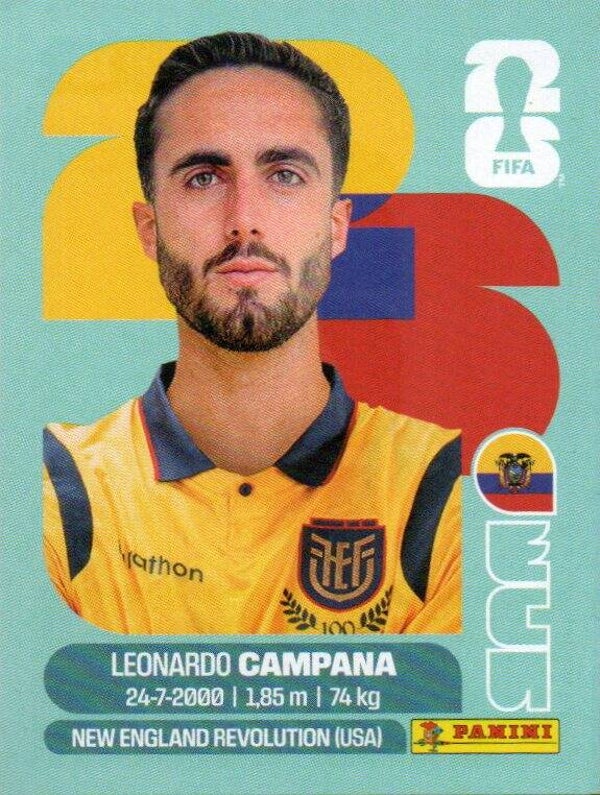 #ECU 15: Leonardo Campana (Ecuador) - Panini FIFA World Cup 2026 Canada, USA, Mexico. Standaard Editie