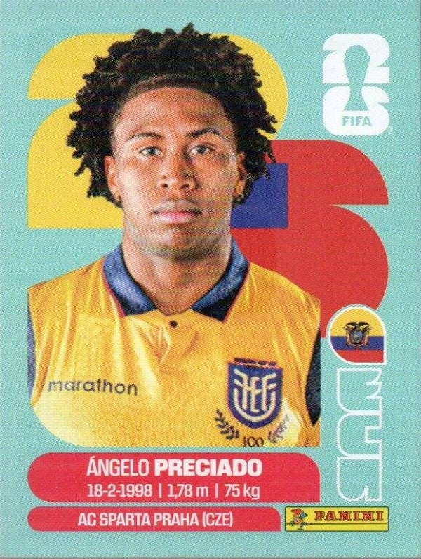 #ECU 7: Ángelo Preciado (Ecuador) - Panini FIFA World Cup 2026 Canada, USA, Mexico. Standaard Editie
