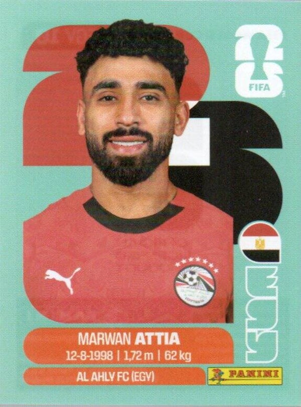 #EGY 10: Marwan Attia (Egypt) - Panini FIFA World Cup 2026 Canada, USA, Mexico. Standaard Editie