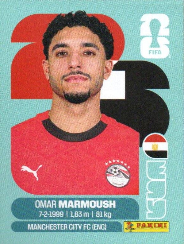 #EGY 20: Omar Marmoush (Egypt) - Panini FIFA World Cup 2026 Canada, USA, Mexico. Standaard Editie