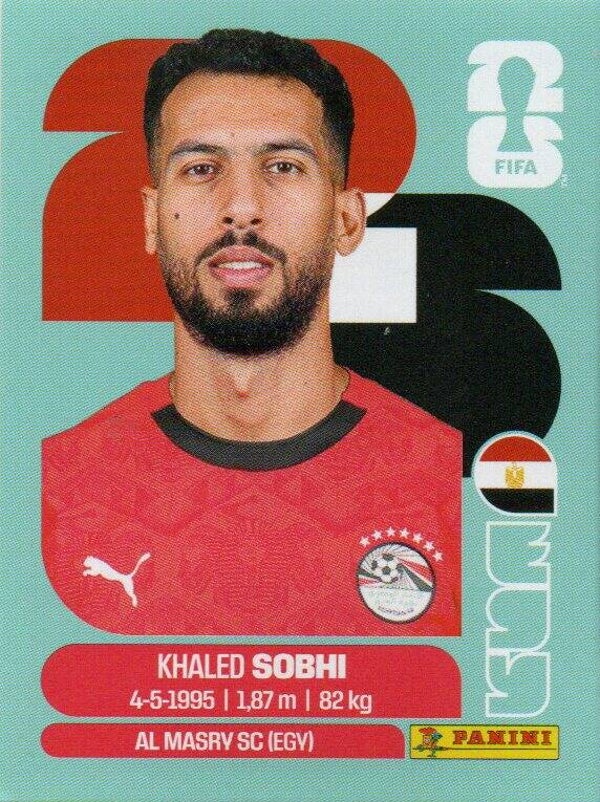 #EGY 6: Khaled Sobhi (Egypt) - Panini FIFA World Cup 2026 Canada, USA, Mexico. Standaard Editie