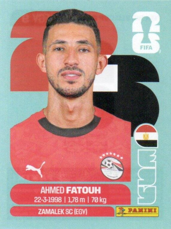#EGY 9: Ahmed Fatouh (Egypt) - Panini FIFA World Cup 2026 Canada, USA, Mexico. Standaard Editie