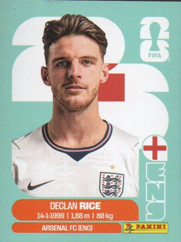#ENG 10: Declan Rice (England) - Panini FIFA World Cup 2026 Canada, USA, Mexico. Standaard Editie
