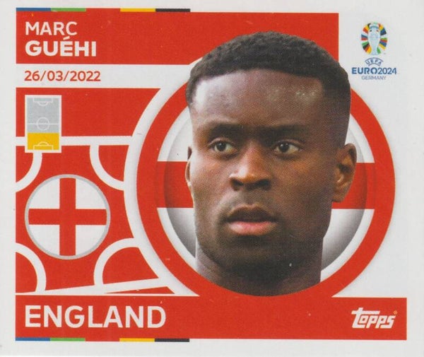 #ENG-10: MARC GUÉHI (ENGLAND) - TOPPS UEFA EURO 2024 GERMANY