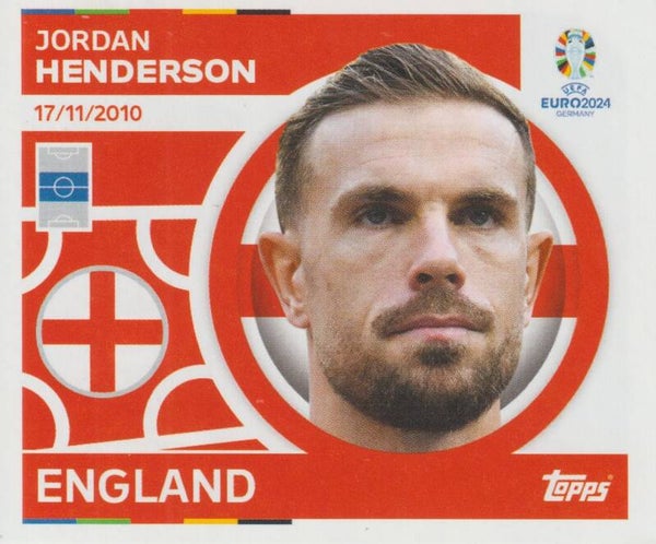 #ENG-15: JORDAN HENDERSON (ENGLAND) - TOPPS UEFA EURO 2024 GERMANY