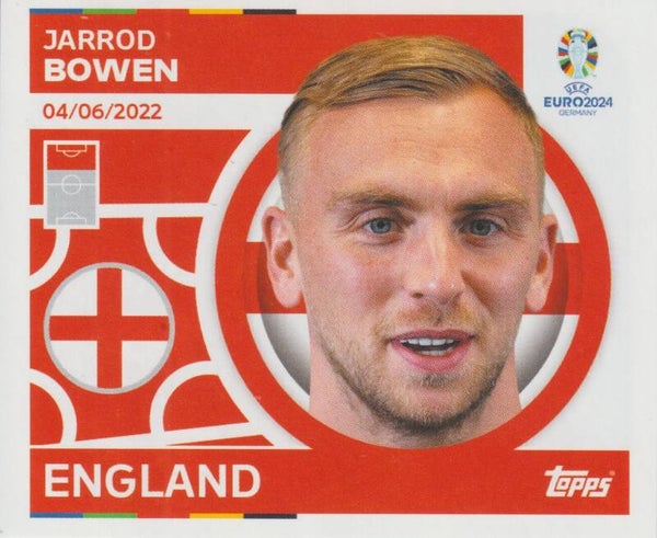 #ENG-18: JARROD BOWEN (ENGLAND) - TOPPS UEFA EURO 2024 GERMANY