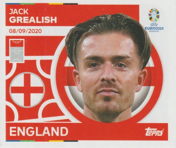 #ENG-19: JACK GREALISH (ENGLAND) - TOPPS UEFA EURO 2024 GERMANY