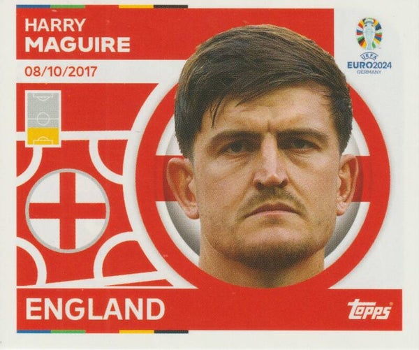 #ENG-6: HARRY MAGUIRE (ENGLAND) - TOPPS UEFA EURO 2024 GERMANY