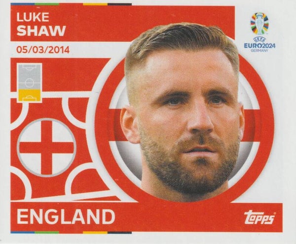 #ENG-8: LUKE SHAW (ENGLAND) - TOPPS UEFA EURO 2024 GERMANY