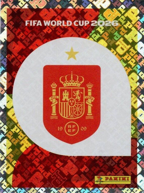 #ESP 1: Team Badge (Spain) - Panini FIFA World Cup 2026 Canada, USA, Mexico. Standaard Editie
