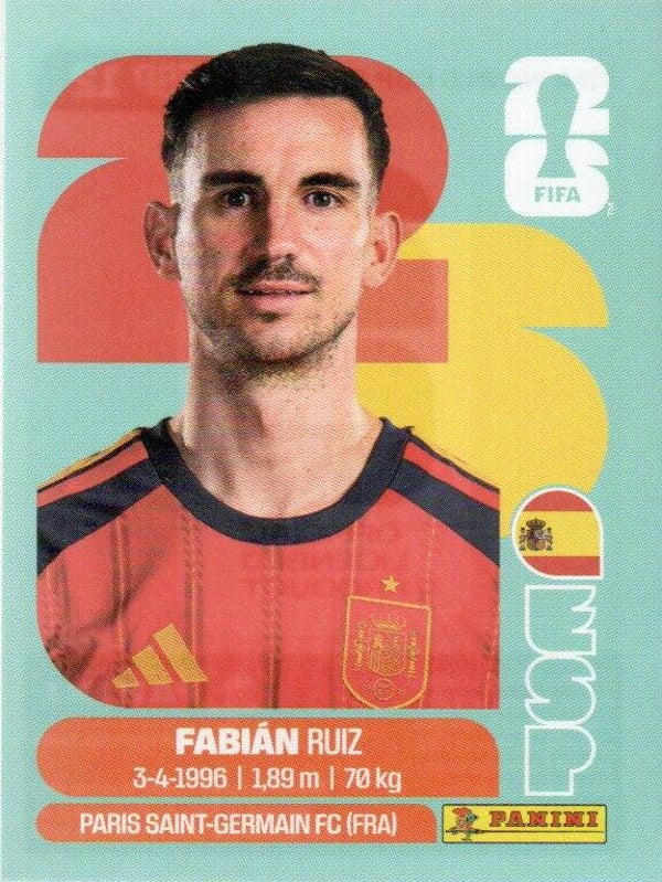 #ESP 12: Fabián Ruiz (Spain) - Panini FIFA World Cup 2026 Canada, USA, Mexico. Standaard Editie