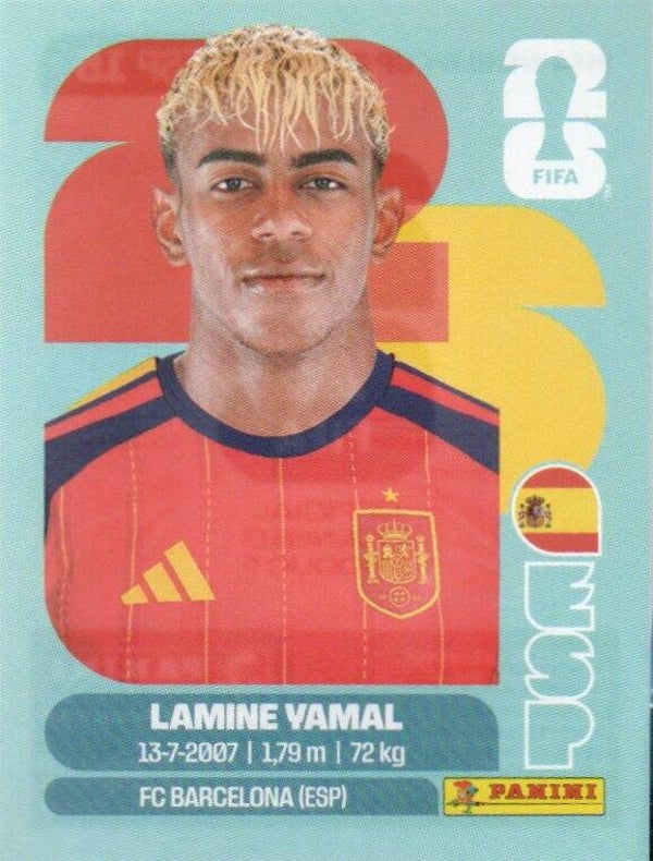 #ESP 15: Lamine Yamal (Spain) - Panini FIFA World Cup 2026 Canada, USA, Mexico. Standaard Editie
