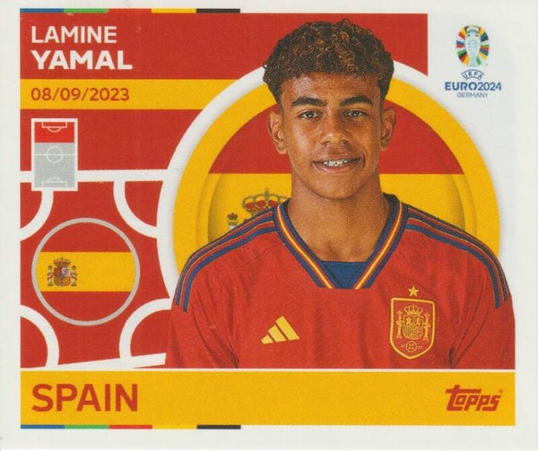 #ESP-19: LAMINE YAMAL (SPAIN) - TOPPS UEFA EURO 2024 GERMANY