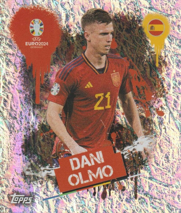 #ESP-3: DANI OLMO (SPAIN) FOIL - TOPPS UEFA EURO 2024 GERMANY