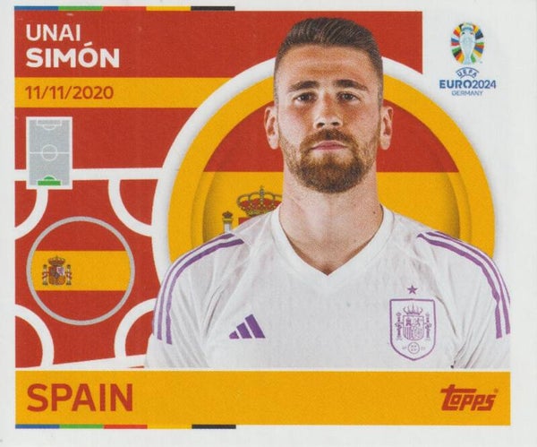 #ESP-4: UNAI SIMÓN (SPAIN) - TOPPS UEFA EURO 2024 GERMANY