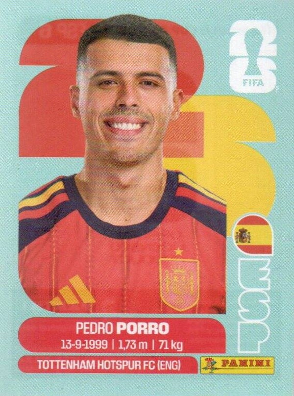 #ESP 6: Pedro Porro (Spain) - Panini FIFA World Cup 2026 Canada, USA, Mexico. Standaard Editie