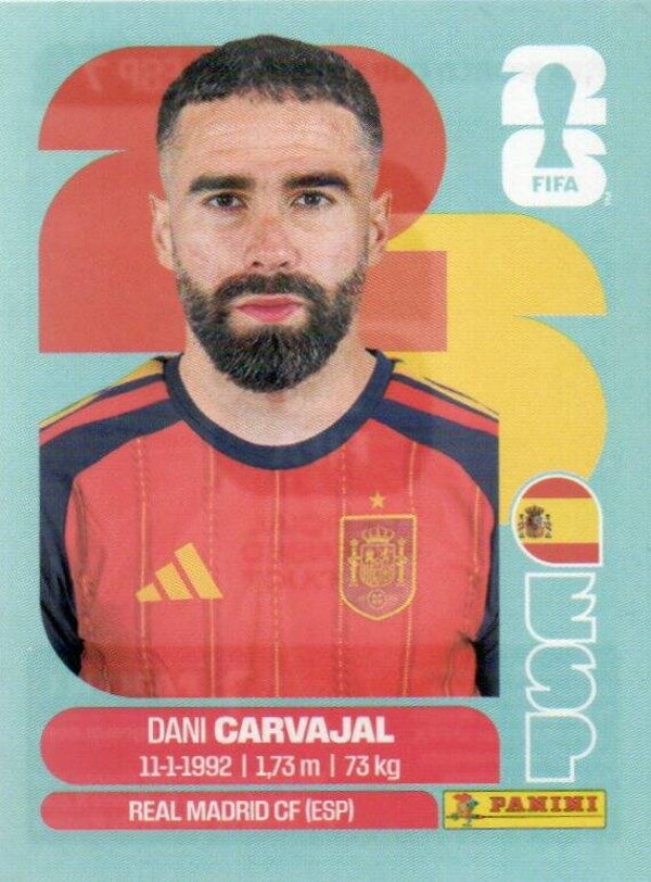 #ESP 7: Dani Carvajal (Spain) - Panini FIFA World Cup 2026 Canada, USA, Mexico. Standaard Editie