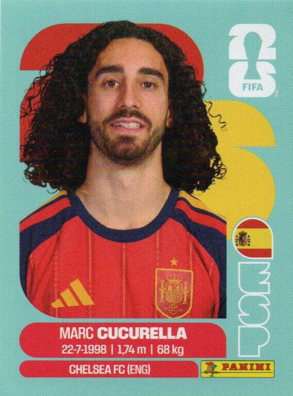 #ESP 8: Marc Cucurella (Spain) - Panini FIFA World Cup 2026 Canada, USA, Mexico. Standaard Editie