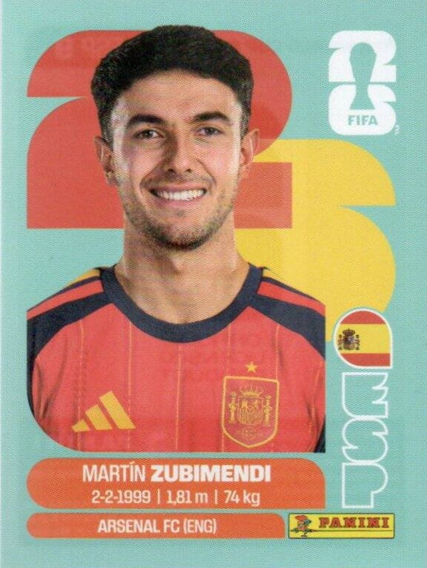 #ESP 9: Martín Zubimendi (Spain) - Panini FIFA World Cup 2026 Canada, USA, Mexico. Standaard Editie