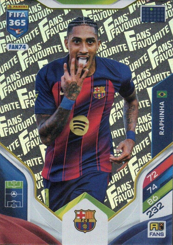#FAN74: Raphinha (FC Barcelona) - Panini FIFA 365 Adrenalyn XL - World Top Clubs 2026