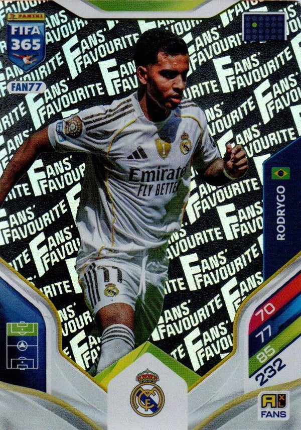 #FAN77: Rodrygo (Real Madrid) - Panini FIFA 365 Adrenalyn XL - World Top Clubs 2026