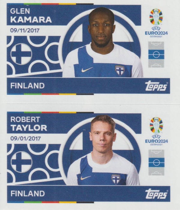 #FIN-8/FIN-9: GLEN KAMARA / ROBERT TAYLOR (FINLAND) - TOPPS UEFA EURO 2024 GERMANY