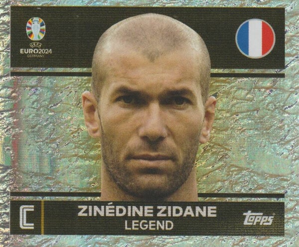 #FRA-2: ZINEDINE ZIDANE (FRANCE) FOIL - TOPPS UEFA EURO 2024 GERMANY