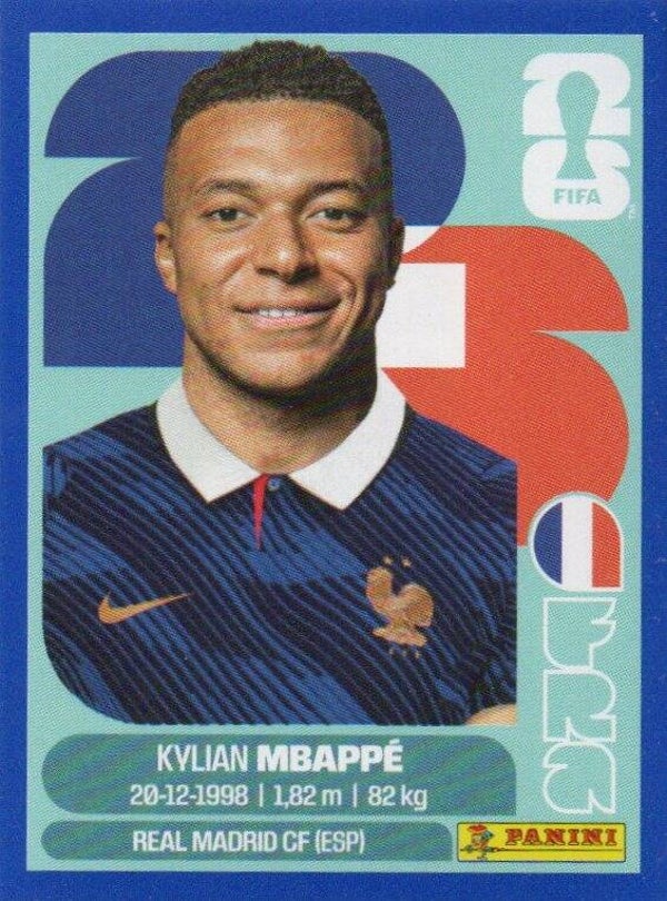 #FRA 20: Kylian Mbappé (France) - Panini FIFA World Cup 2026 Canada, USA, Mexico. Blue Border Parallel