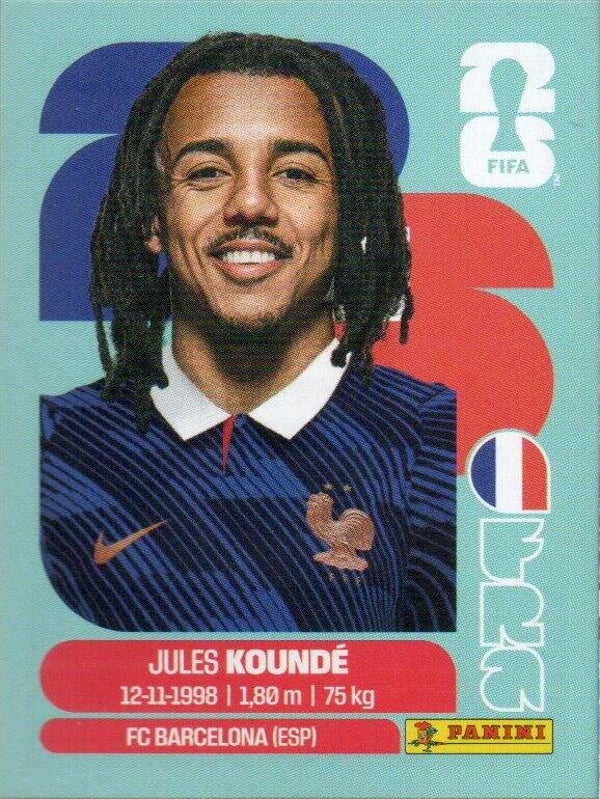 #FRA 5: Jules Koundé (France) - Panini FIFA World Cup 2026 Canada, USA, Mexico. Standaard Editie